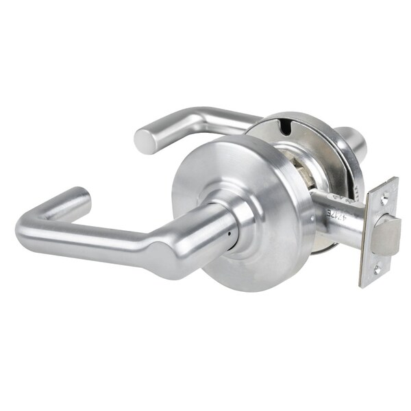 Schlage Grade 2 Passage Cylindrical Lock with Field Selectable Vandlgard, Tubular Lever, Non-Keyed, Bright C ALX10 TLR 625 - main